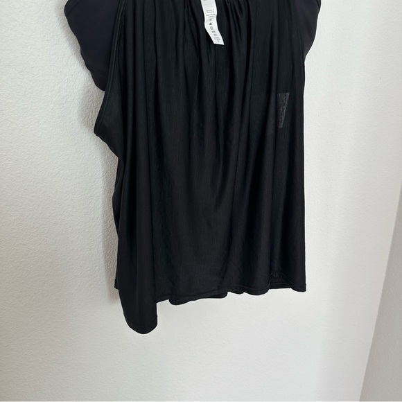 Lululemon Flow Y 2-in-1 Tank Top Solid Black Size 8 Women’s Built In Sports Bra - Picture 5 of 11